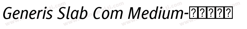 Generis Slab Com Medium字体转换
